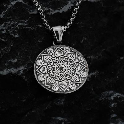 Retro Lotus Anhänger Pullover Kette Halskette - Unisex, Vielseitiges Herbst/Winter Accessoire