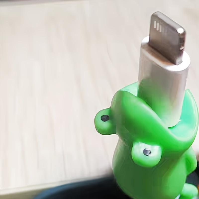 1PC Cute Frog Charger Cable Protector - Anti-Break Wire Saver for Phone Charging Cords