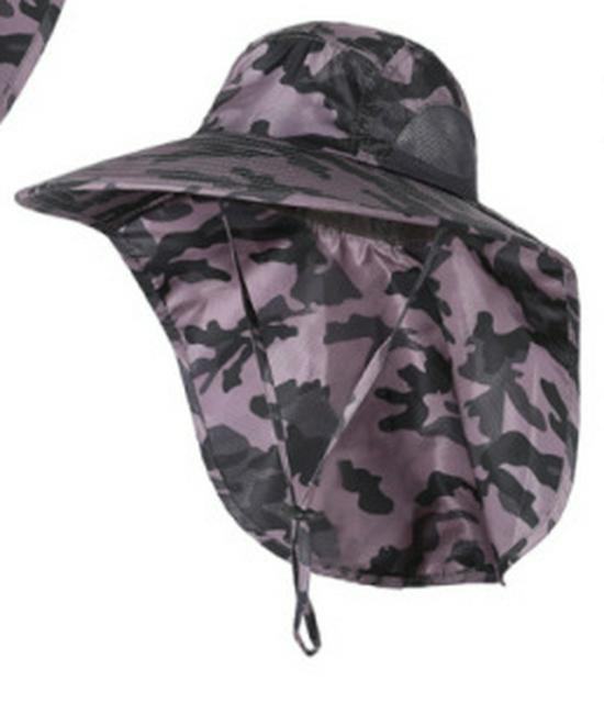 Unisex Quick-Dry Sun Protection Hat with Large Brim and Breathable Neck Guard for Outdoor Fishing and Hiking