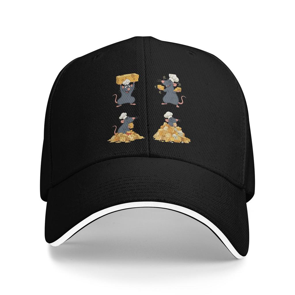 Ratatouille Mouse and Cheese Casual Baseball Cap  Kpop Rock Trucker Hat Summer Breathable Snapback Cap