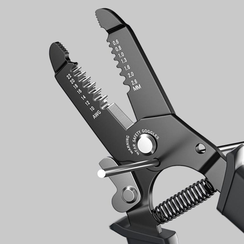 High Carbon Steel Cable Stripping and Crimping Tool with Ergonomic Handle Wire Cutter Cable Stripper for Comfortable Use