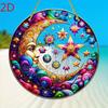 Moon Goddess Sun Catcher. Colorful celestial acrylic art for home or bar decor. A mystical gift.