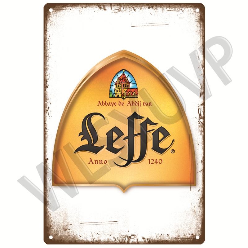 Leffe Retro Metal Sign Tin Sign Whisky Belgium Beer Plaque Metal Wall Decor Vintage Decor Poster Plates Man Cave Shabby Chic