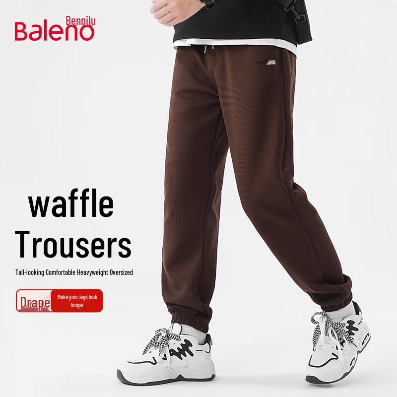 Baleno Men's Waffle Knit Tapered Sweatpants
