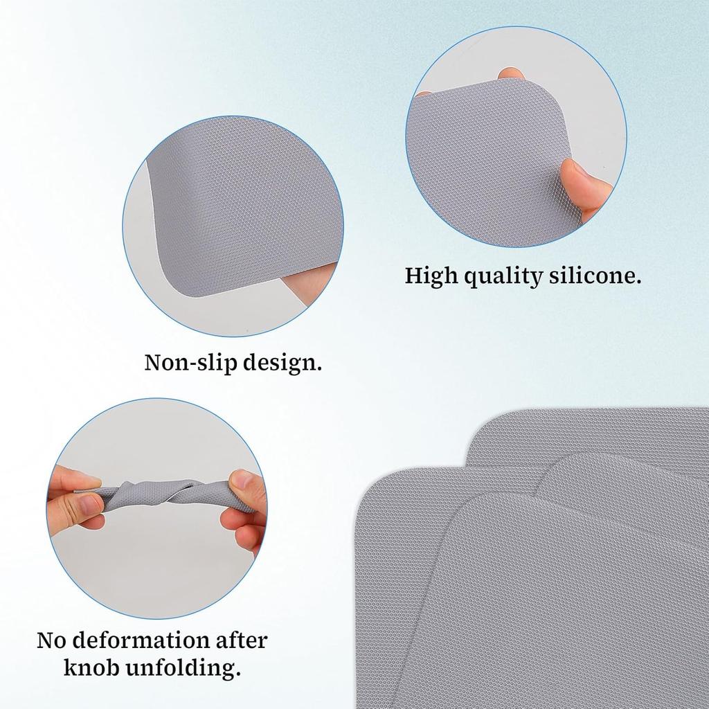 4PCS Jar Opener Gripper Pad, Silicone Jar Openers 5 Inch Square Multi-function Anti-Slip Coasters Bottle Jar Opener, Jar Lid Openers for Opening Cans