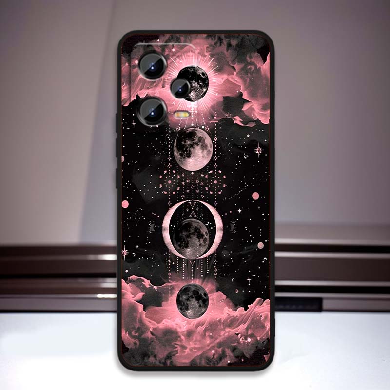 Cosmic Starry Sky Pattern Phone Case For Xiaomi Redmi Note 15 14 13 12 12S 11E 11 11S Pro Plus 4G 5G Black Soft TPU