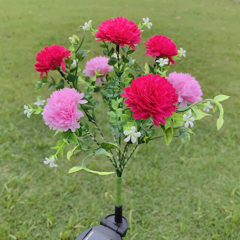 2026 New Solar Powered Simulated Lilac Flower Lamp Garden Courtyard Decoration LED Ground Inserted Ambient Light