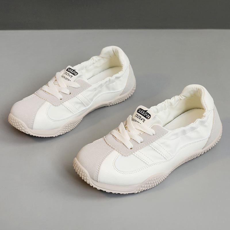 

K1511 new 2025 summer new sports and leisure shoes little white shoes breathable women s lace-up low help high 40