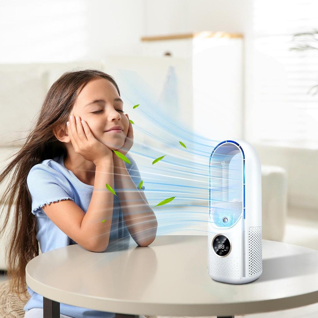 Portable Fan With Mist Small Water Cooling Mist Fan 6-Speed Summer Hot Weather Mister With 6-Hour Auto-Off Timer For Offices