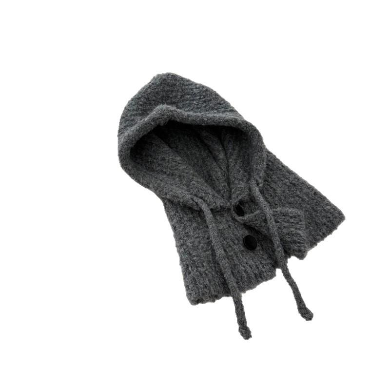 Warm Knitted Balaclava: Autumn/Winter Pullover Hat and Scarf Combo