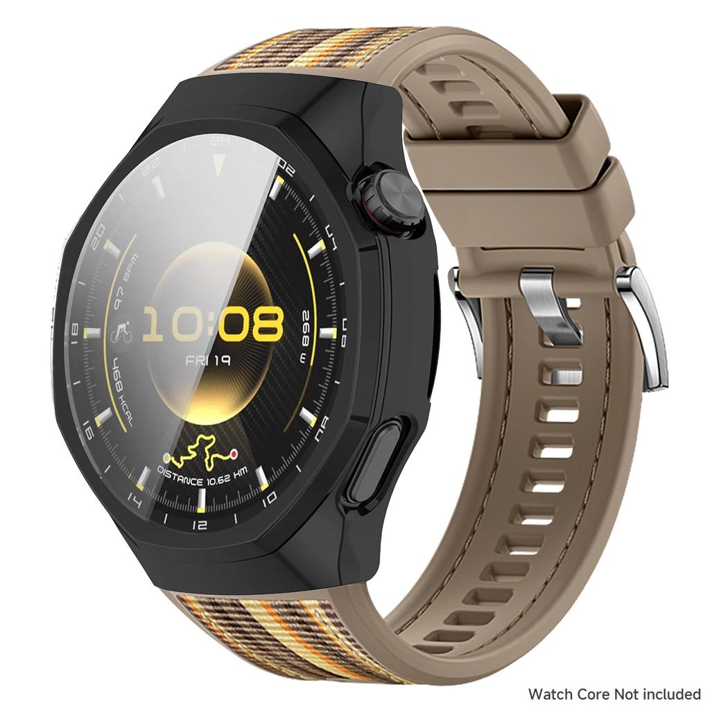 Pletený nylonový pásek+Tvrzené sklo+PC pouzdro Pro Huawei Watch GT6 Pro Sportovní řemínek Kryt proti pádu Pro GT 6 Pro Náramek+Pouzdro