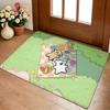 Line Puppy Cute Floor Mat Cozy Flannel Soft Thick Non-Slip Mat For Living Room Bedroom Kitchen Decor Rugs