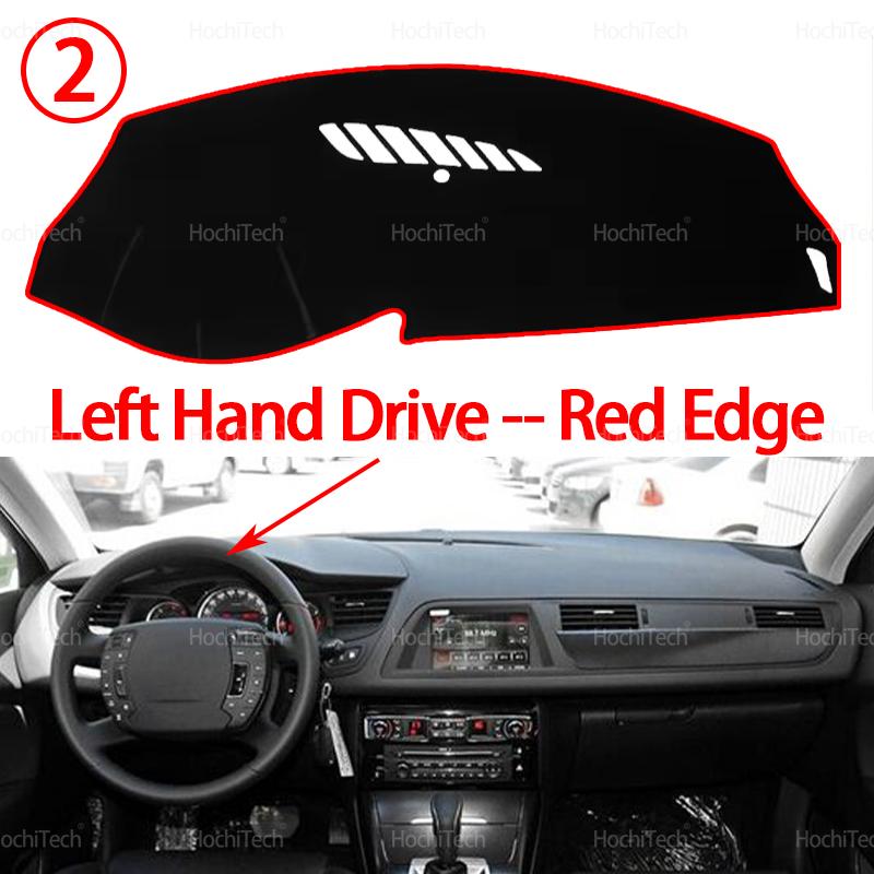 Car Dashboard Cover Mat for Citroen C5 2008-2016 Sun Shade Pad Instrument Panel Carpets Anti-UV Car Accessories LHD RHD