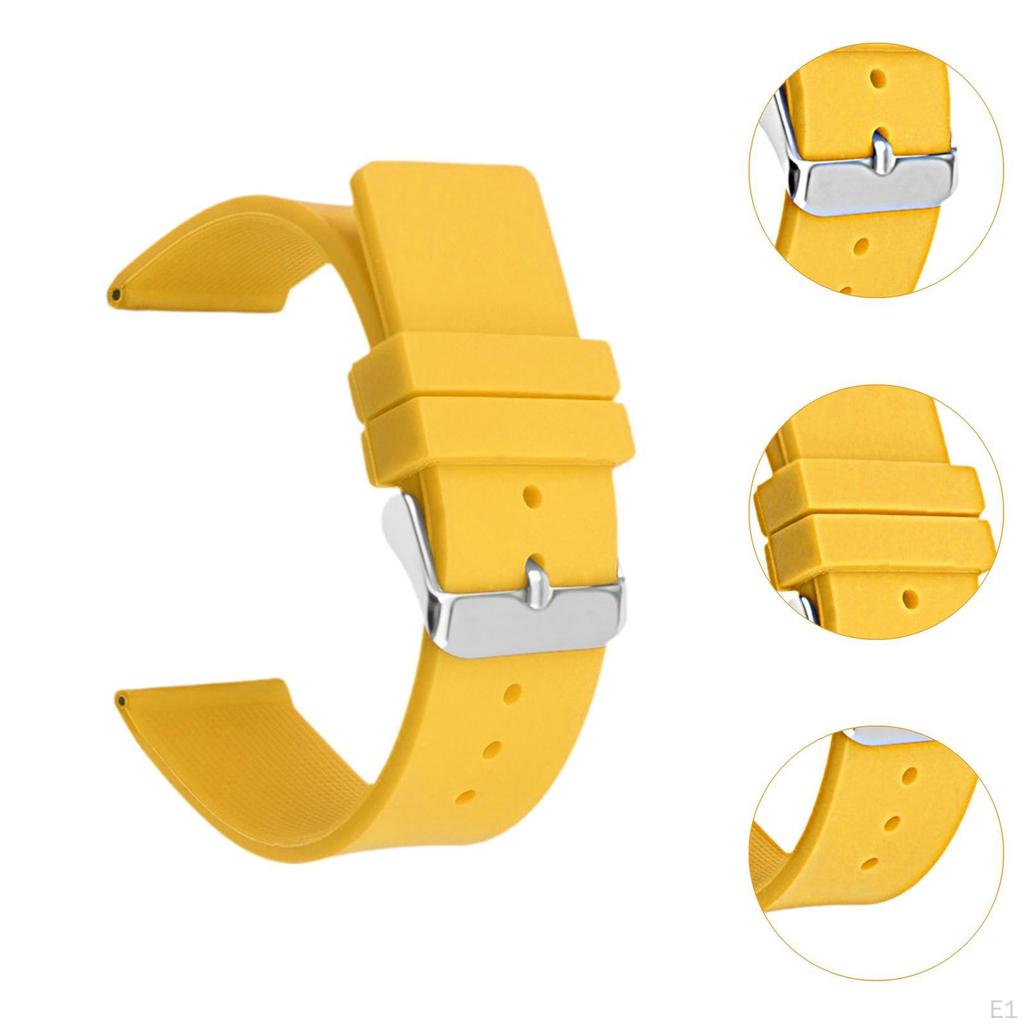 Accesorios de Reloj de Silicona Reemplazar Fácil Instalación Hebilla Metálica Premium