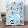 MINISO Disney-Bluey Cartoon Decke Flauschiger Flanell Kinder und Erwachsene Sofa Plüsch Tagesdecke Überwurf Mittagsdecke für Sofa Bett Geschenk