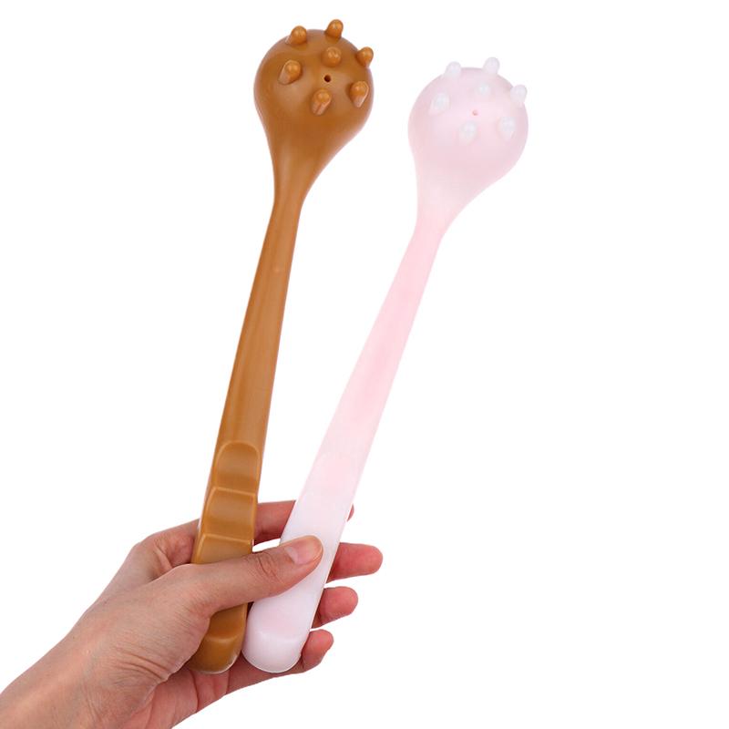 1 Pcs Manual Back Massage Hammer Tool, Silicone Long Handheld Hammer For Body Legs Arms Back Knock Scratcher For Home Office Gym