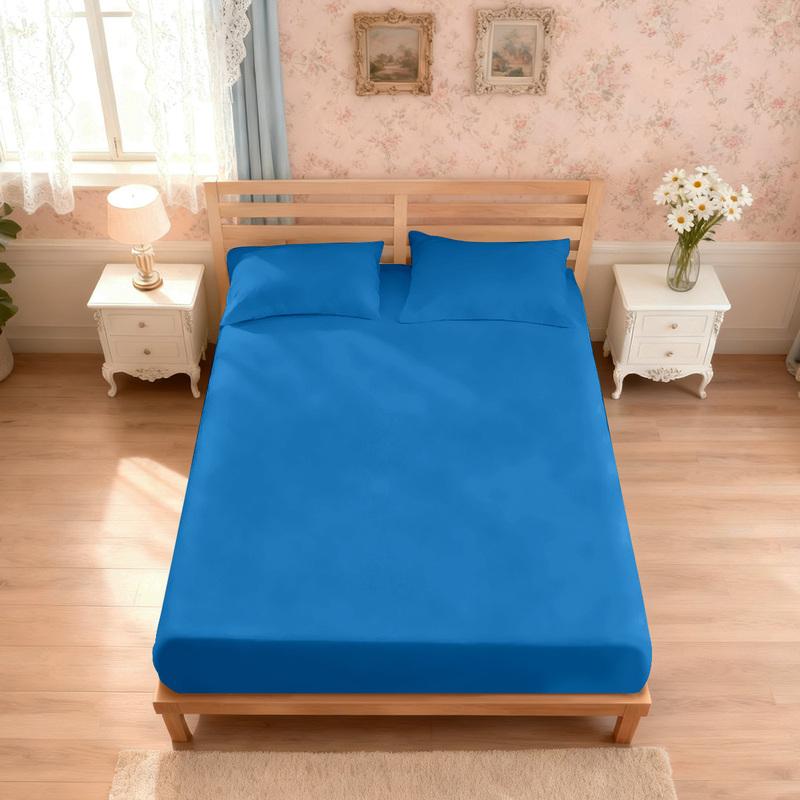 3pcs Minimalist Style Solid Color Theme Print Coreless Bed Sheet Set Multi Size Comfortable Bed Cover Bedroom Bedding Decoration