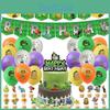 Thema Geburtstagsfeier Dekoration Ballon Banner Cartoon Set