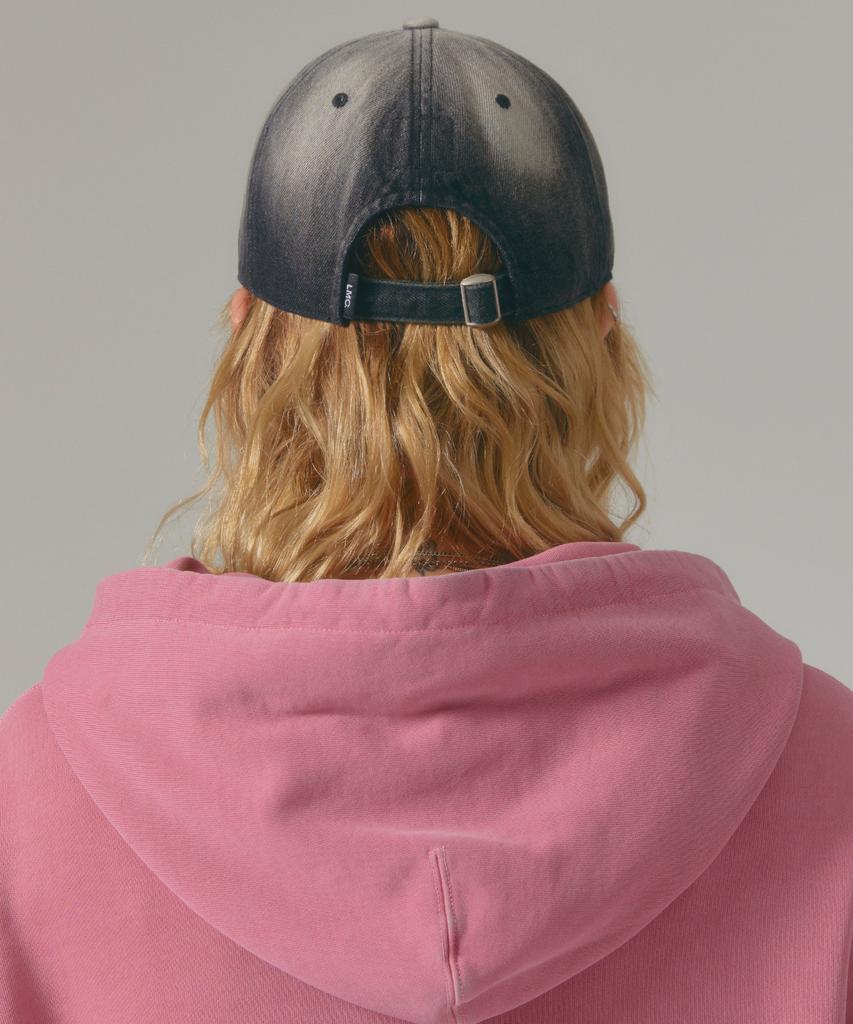 LMC Washed Denim Gothic Oval 6Panel Cap Dark Navy