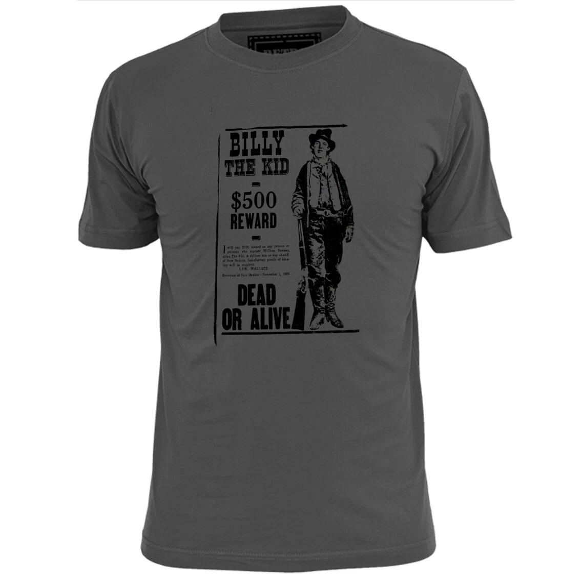 Mens Billy The Kid Wanted Reward Poster (v1) T shirt Bandit Outlaw M
