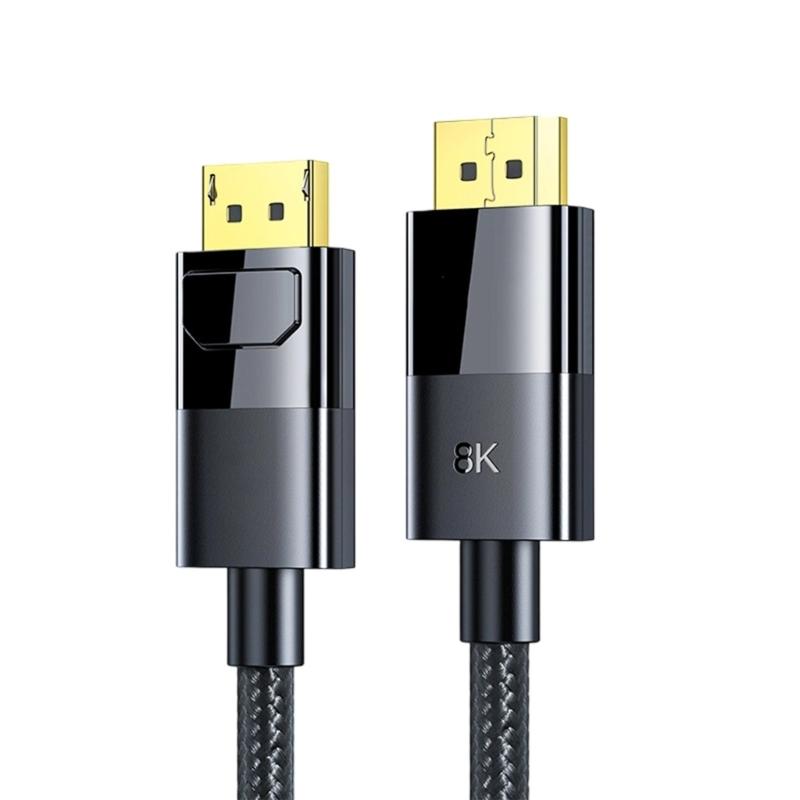 1.4 Cable 8K@60Hz 4K@144Hz 2K@165Hz Male to Male 32.4Gbps Extension Cable for PC Laptop