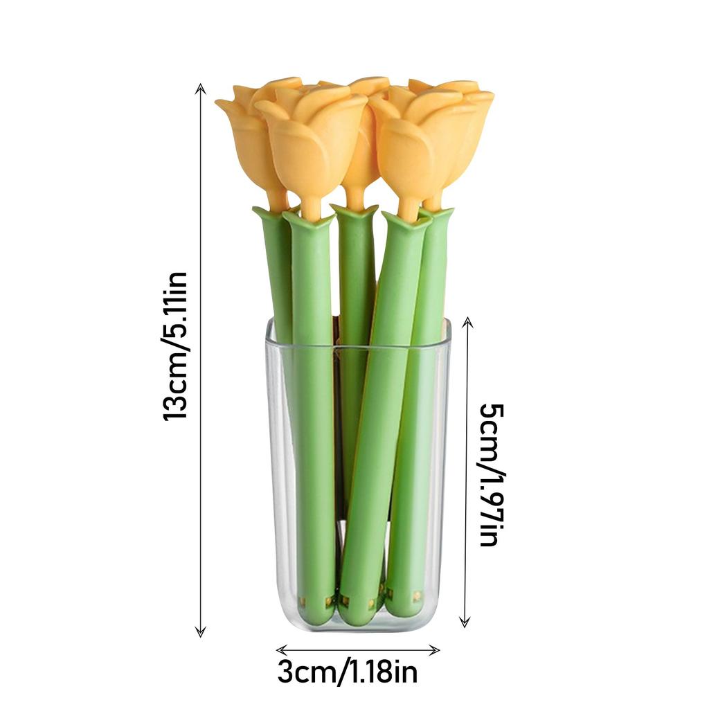 Rose Flower Potato Chip Clips 5 Pieces With Magnetic Storage Box Potato Chip Snack Sealer Cute And Beautiful Kitchen Decoration