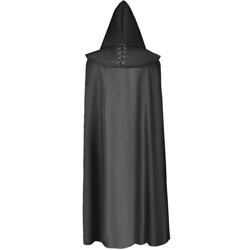 Halloween Gothic Mittelalterlicher Kapuzen-Trenchcoat