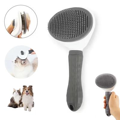 Cat Brush Remove Hair Pet Hair Removal Comb for Cats Non-slip Grooming Brush Stainless Steel Dog Combs Brushes Cat Accessories