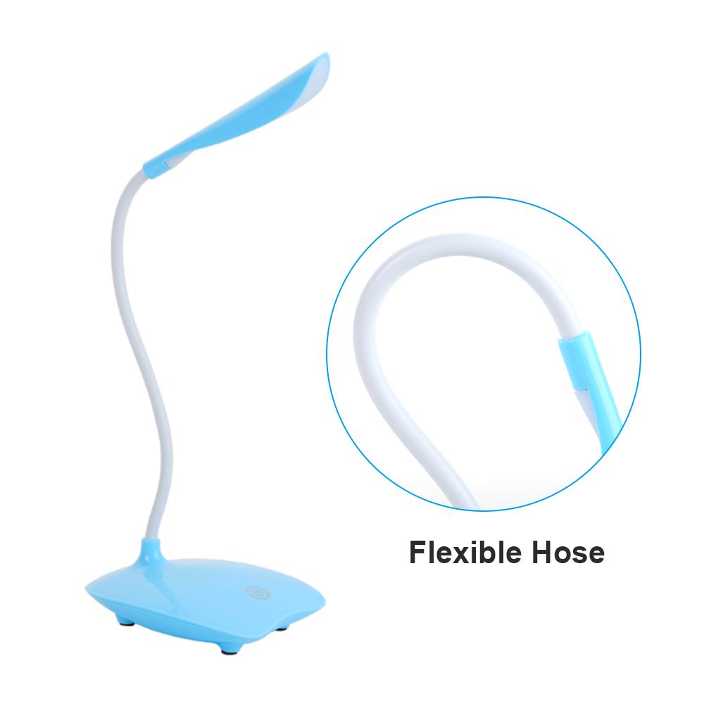 Wiederaufladbare LED-Schreibtischlampe, tragbar, USB-Aufladung & Netzstecker, 360 Grad flexibler Schlauch, Leselampe für Studenten, Kinder