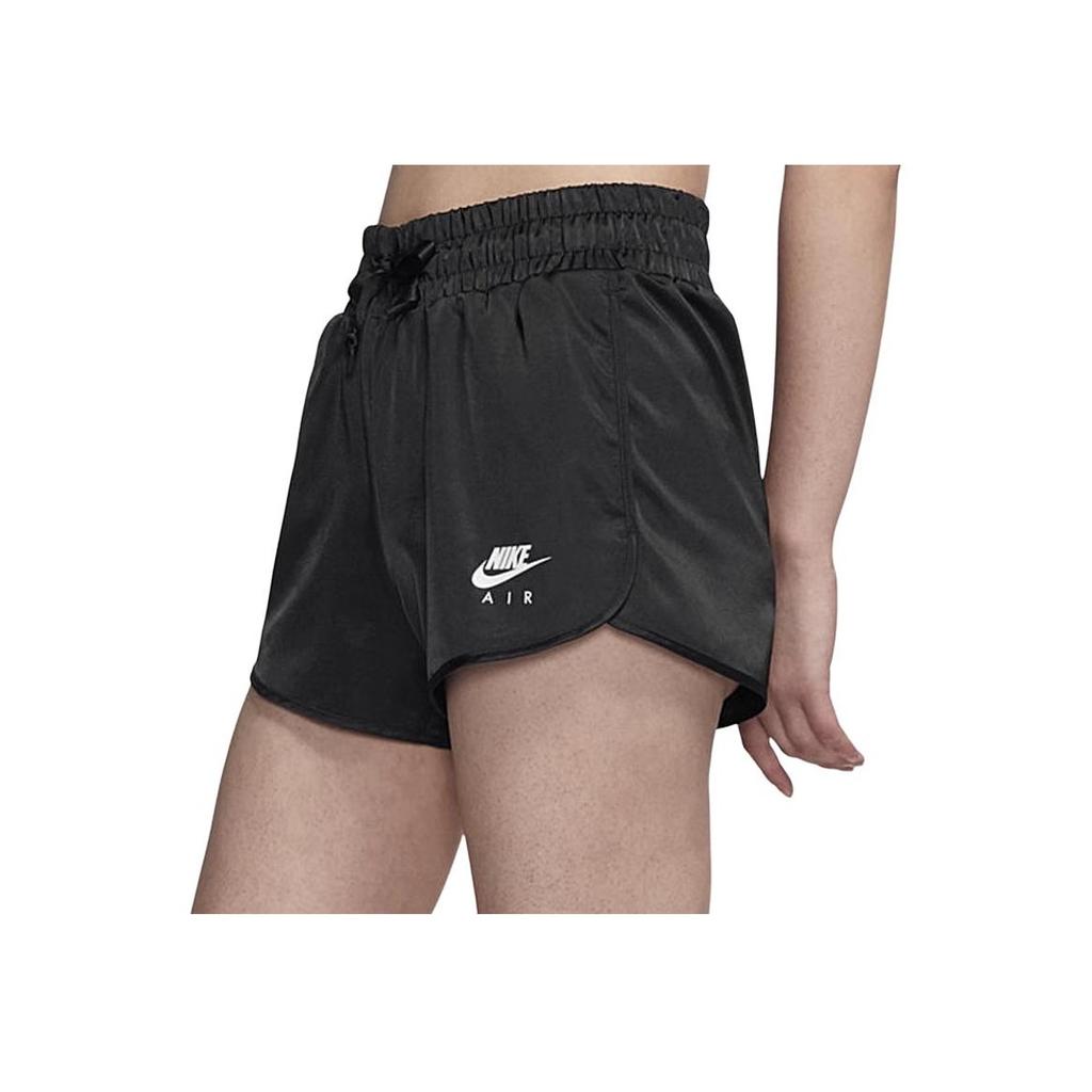 Nike Solid Color Brand Logo Print Elastic Waist Straight Casual Shorts Women shorts Black BV4630-010
