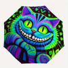 1pc Psychedelic Cat Auto Open/close, All-Season Portable Folding Umbrella for Women & Men, Travel, Everyday, Formal Events - Compact Luxury Parasol, O
