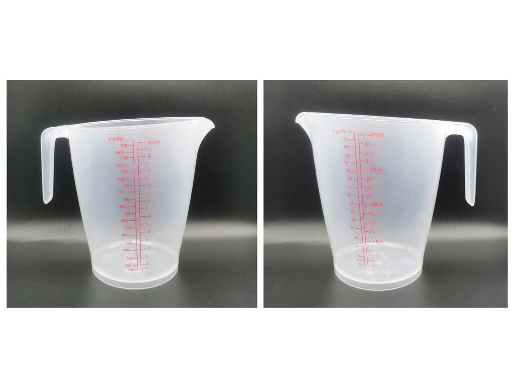 250ml/500ml/1000ml Graduated Plastic Measuring Cup | 1L/1.5L/2L Lab & Baking Measuring Cups