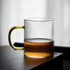 High Borosilicate Glass Teapot Set with Vertical Stripes for Cold Brew in Living Room