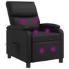 Massage Recliner Chair Black Faux Leather