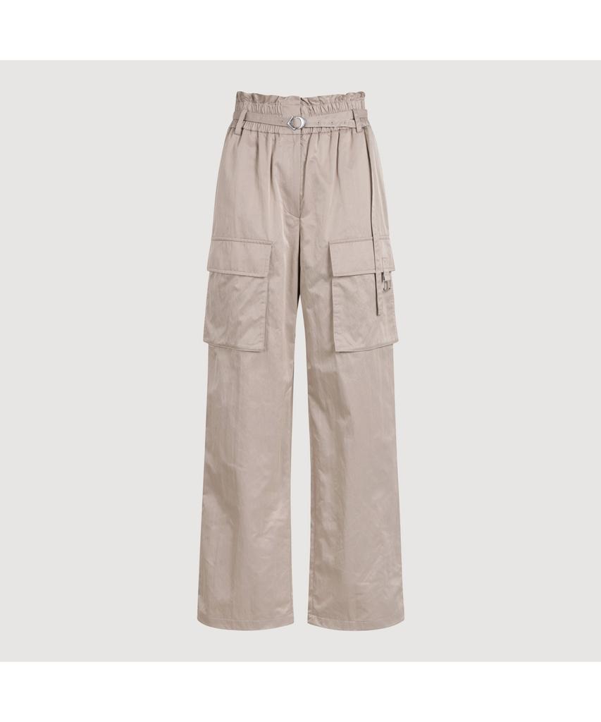 LUCKY CHOUETTE Out Pocket Jogger Banding Pants (Fabric Belt) (Beige) Lfpns25100Bex