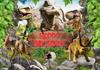 Dinosaurier Geburtstag Kulisse Jurassic Dino Thema Happy Birthday Banner Dschungel Geburtstagsparty Hintergründe Jungen Geburtstag