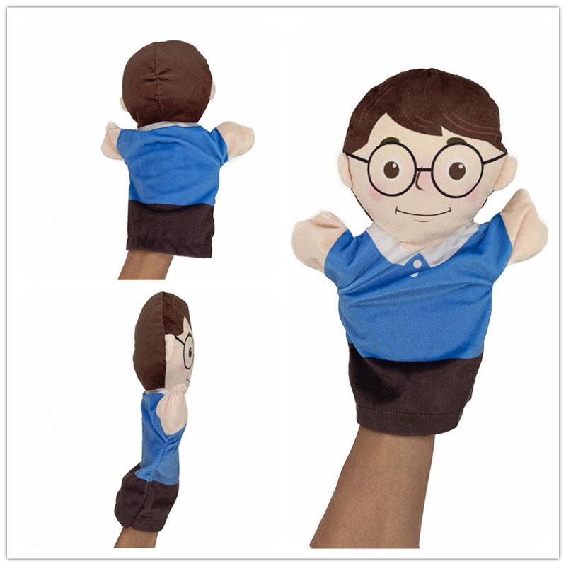 25cm Family Hand Puppet Set, Plush Role Play Puppets, Parent-Child Interactive Educational Game Toys