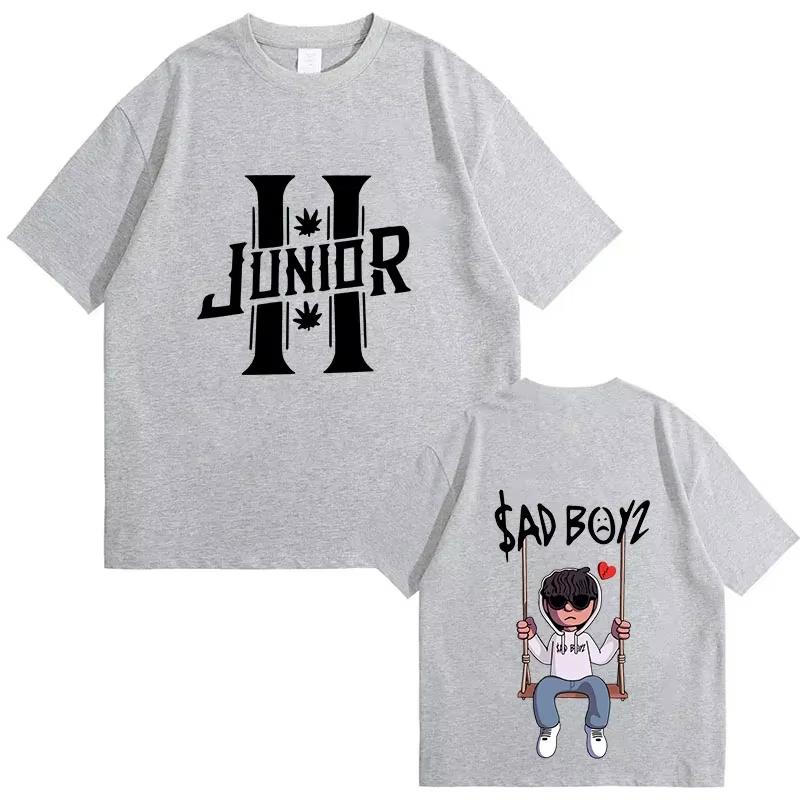 Junior H Sad Boyz TShirts Unisex Harajuku ONeck Short Sleeve Shirts Fans Gift Casual Mens T Shirts Cotton Summer Top Tees