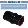X AUTOHAUX 1 Stück 45mm/1.77" 102mm/4.02" Länge Schwarz Rot Auto Silikonschlauch Buckelschlauch Schlauch Universal