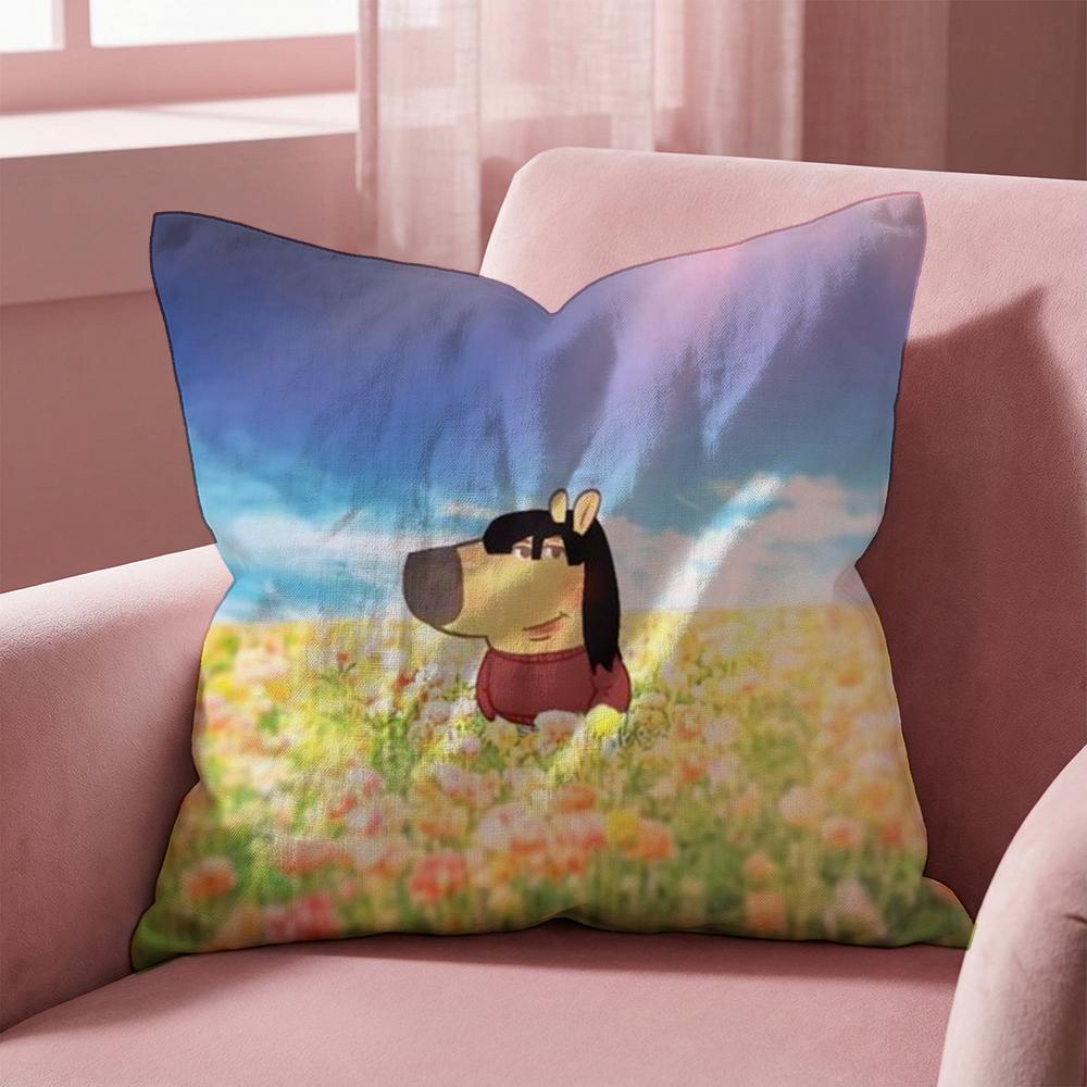 Cute chill guy Cushion Cover Multi-Scene Pillow Cover for Home & Car - Reversible, Soft & Durable for Daily Use