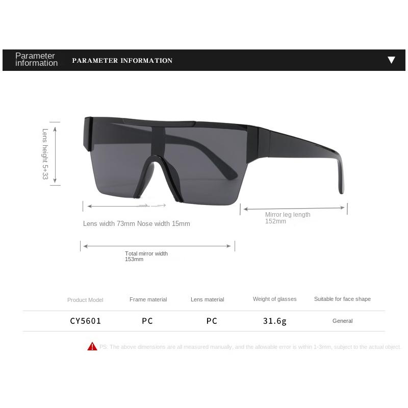 Outdoor Sports One Piece Cycling Sunglasses For Men's And Women's Large Frame Water Silver Cyberpunk Motorcycle Mirror Shades UV Resistant