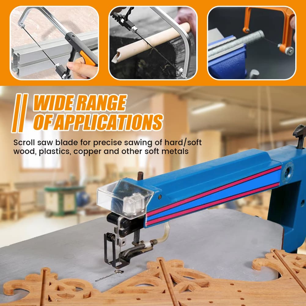 

For Precision Cutting Scroll Saw Blades High Carbon Steel Jigsaw Blades Flat-end Blades Professional Handling Flat-head Design 20 pcs