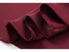 European & American Women's Autumn Burgundy Draped Sling Dress - Elegant & Lazy French Style