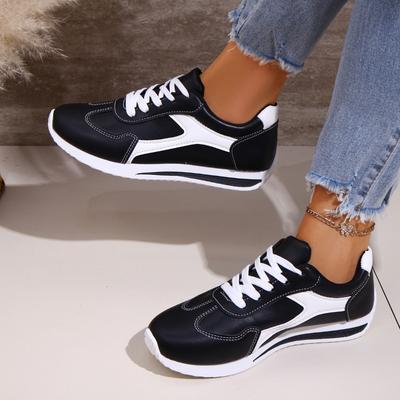 Large-size Sports Shoes for Women, New Spring-autumn Style, Thick-soled Shoes, Single Shoes