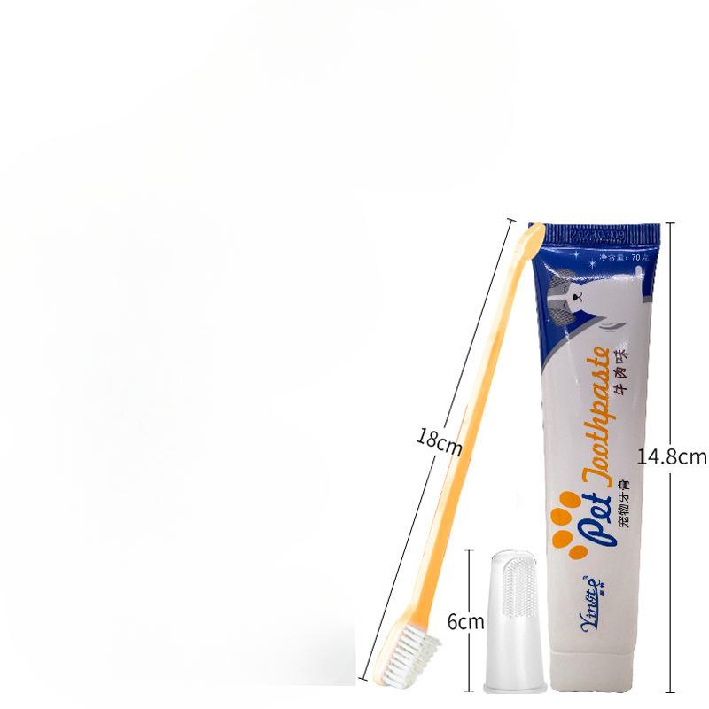 Pet Toothpaste and Toothbrush Set, Dog Oral Hygiene Care, Cat Fresh Breath Toothpaste and Toothbrush
