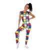Costume - LITTLE CLOWN - Fluorescent Jumpsuit - Multicolored - Woman - Adult