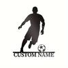 Metal Wall Art Soccer Player Silhouette Personalized Football Decor Indoor Outdoor Sign