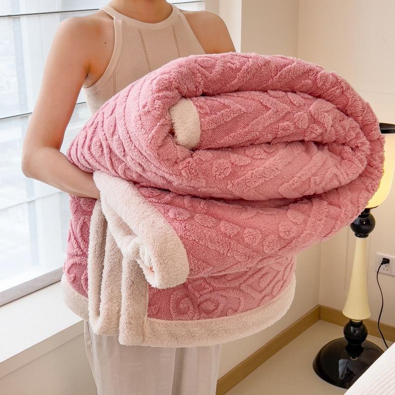 

Современное и минималистичное утолщенное тафтовое одеяло, универсальное для четырех сезонов, однотонное, удобное, многофункциональное офисное одеяло для сна pillowcase 2pcs