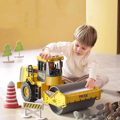Children's Alloy Roller Toy Car Boy's Sound and Light Inertia Bulldozer Engineering Vehicle Toy