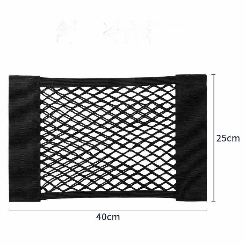 1 Car Net Car Trunk Storage Bag Luggage Storage Bag Double Stretch Velcro Car Storage Net Bag Mesh Storage Net